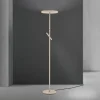 LED-gulvlampe Teide, khaki, metal, læselampe, dæmper