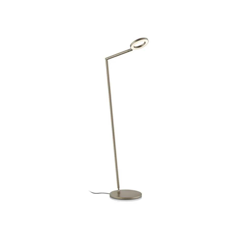LED-gulvlampe Tessa-S, bronzeeffekt, CCT, bevægelseskontrol
