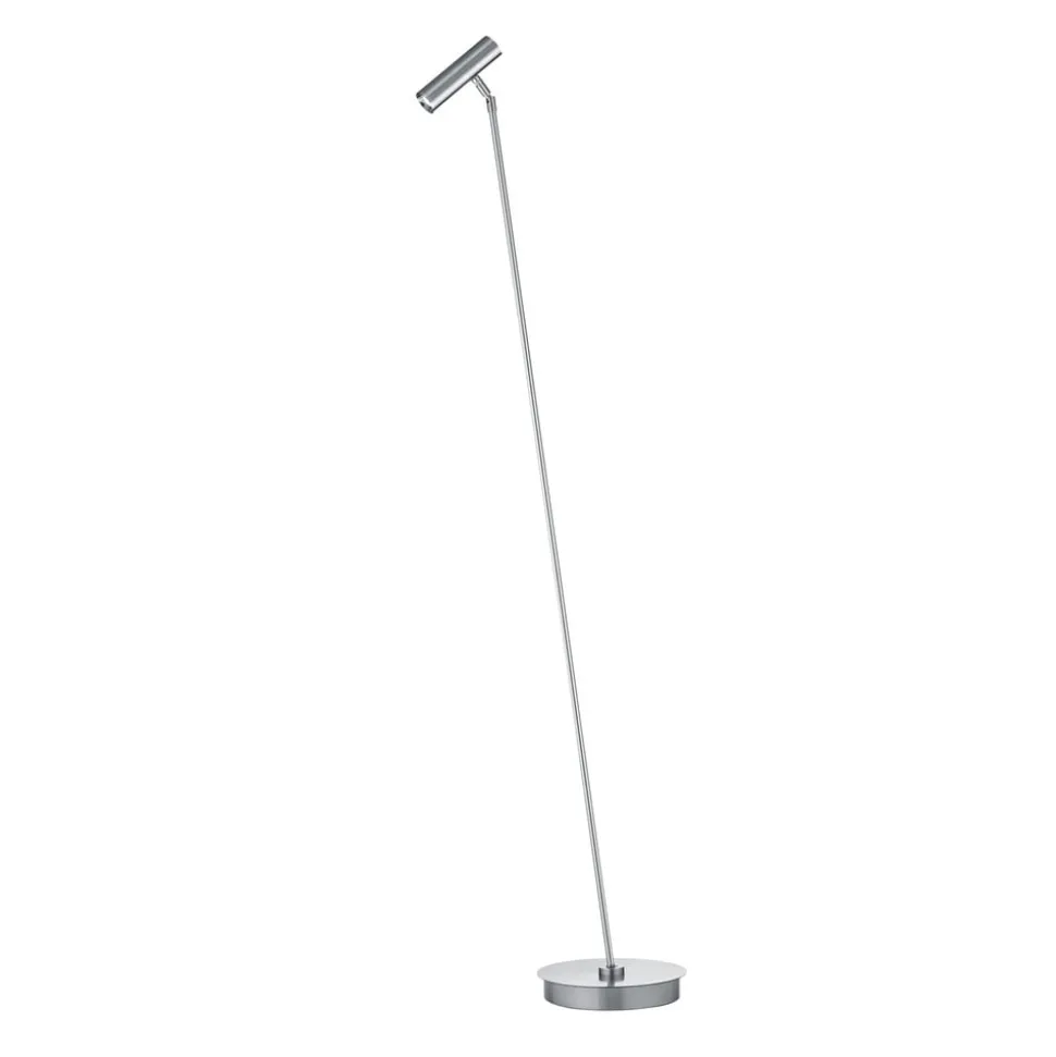 LED-gulvlampe Tom Pro, mat nikkel, 1 lyskilde, CCT, dæmper