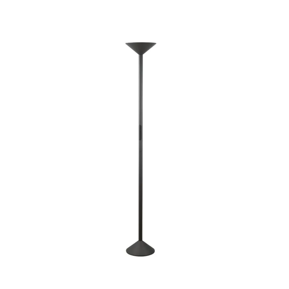 LED-gulvlampe Tratto, antracit, metal, CCT, dæmpbar