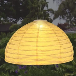 LED-hængelampe 33982, hvid, hør, plast