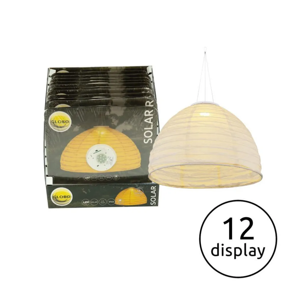 LED-hængelampe 33982, hvid, hør, plast