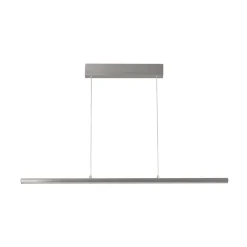 LED-hængelampe Borena, aluminiumfarvet, længde 113 cm Metal
