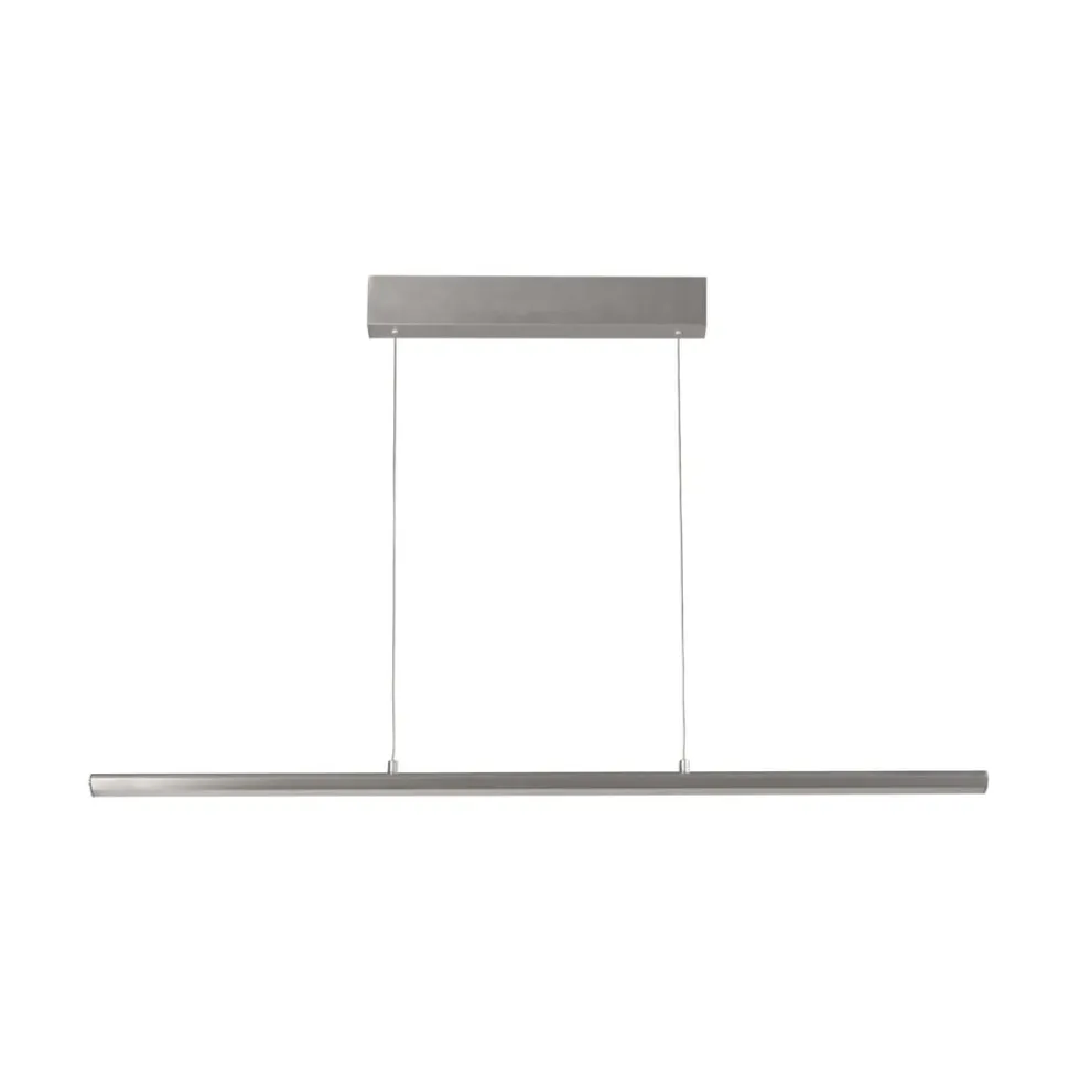 LED-hængelampe Borena, aluminiumfarvet, længde 113 cm Metal