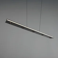 LED-hængelampe Graham, sort, metal, op/ned, CCT, dæmper