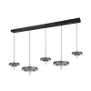 LED-hængelampe Keaton, sort/guldfarvet 140 cm CCT, 5 lyskilder