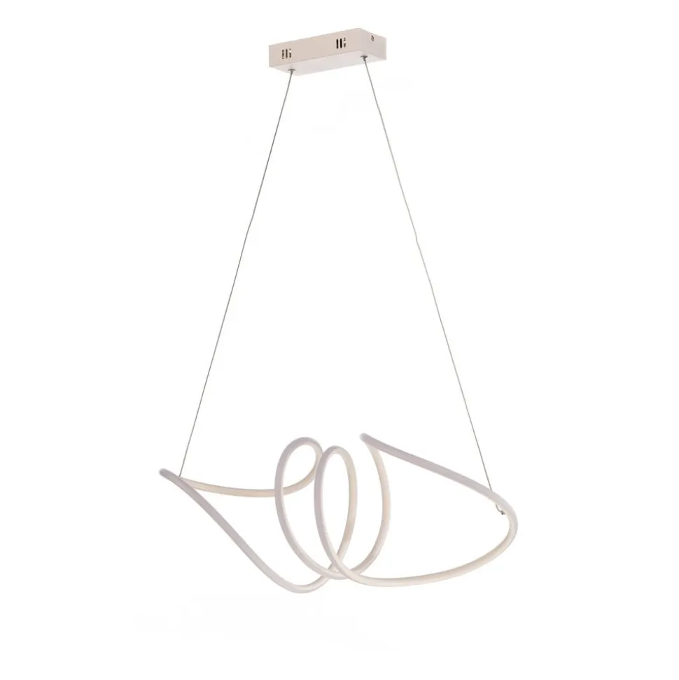 LED-hængelampe Loca, plast, hvid, 56 W, længde 70 cm
