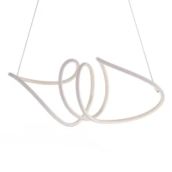 LED-hængelampe Loca, plast, hvid, 56 W, længde 70 cm