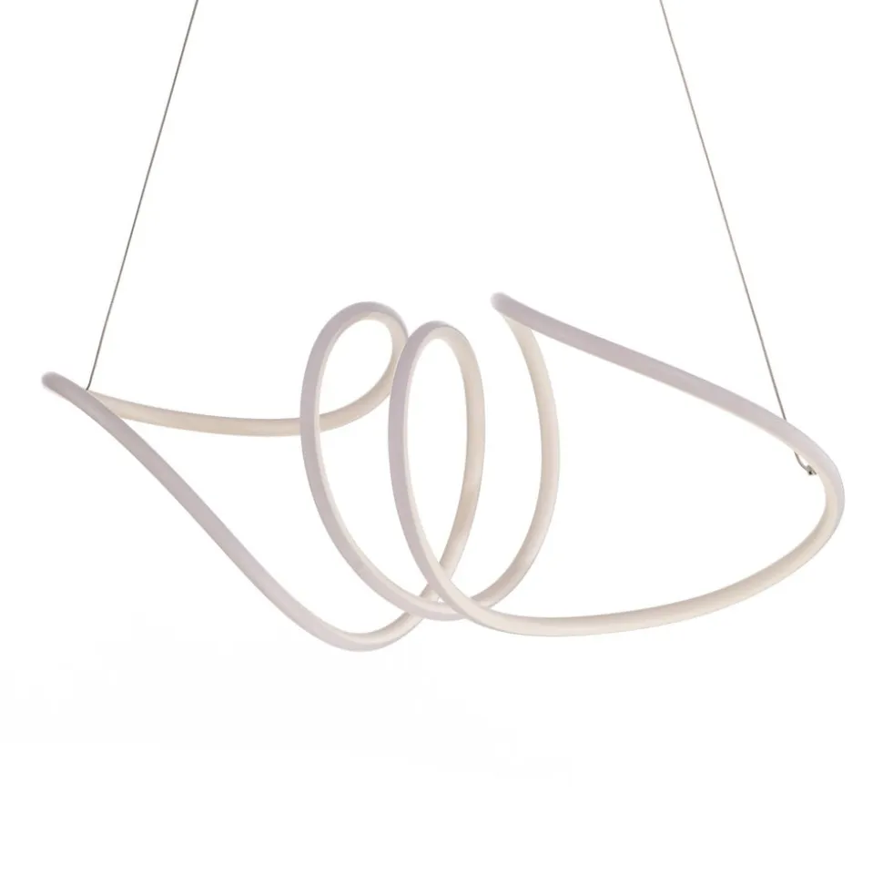 LED-hængelampe Loca, plast, hvid, 56 W, længde 70 cm