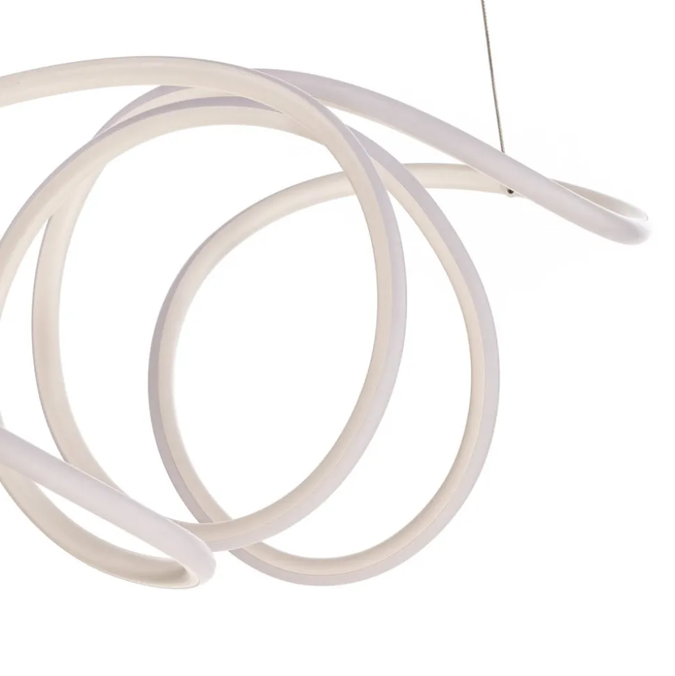 LED-hængelampe Loca, plast, hvid, 56 W, længde 70 cm