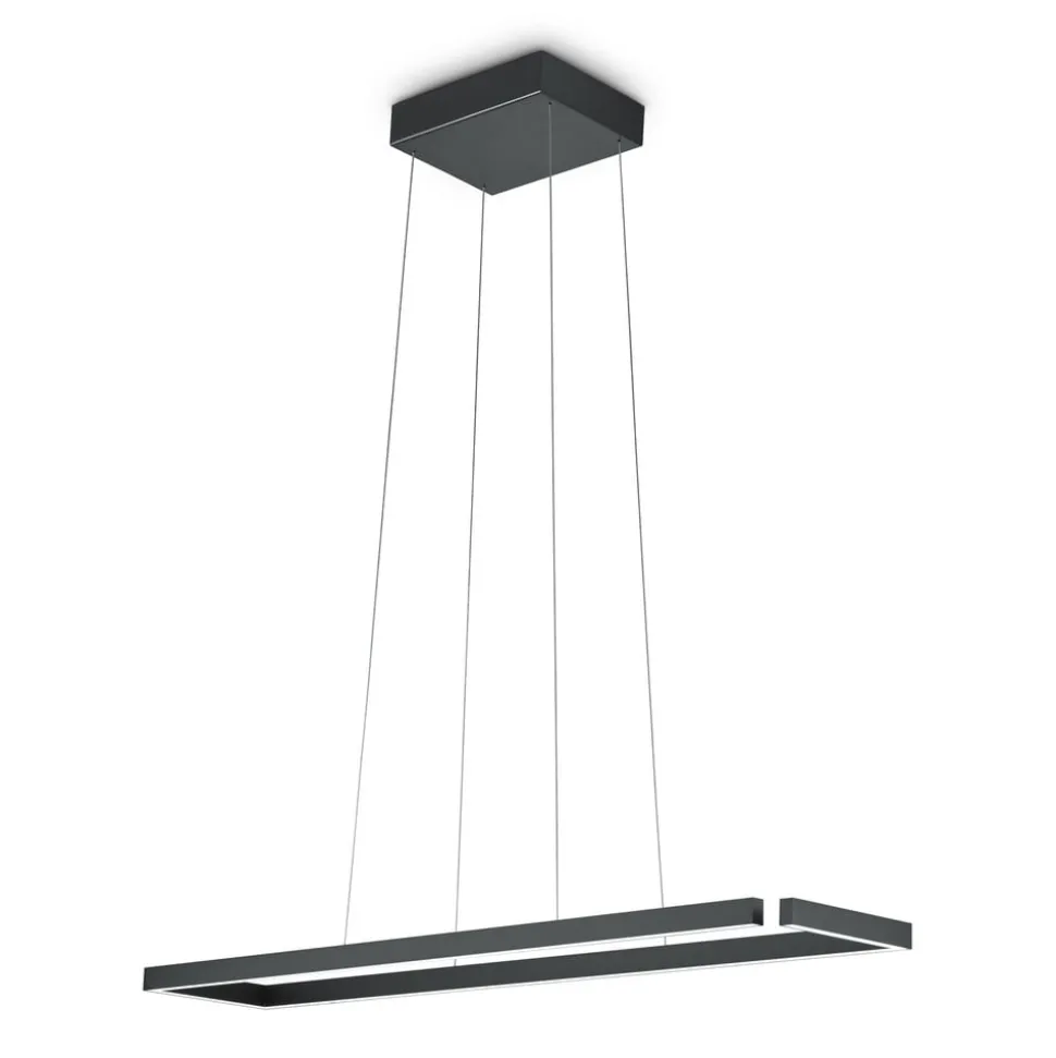 LED-hængelampe Marisa-100, sort mat, 100 x20 cm