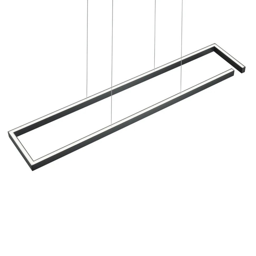 LED-hængelampe Marisa-100, sort mat, 100 x20 cm