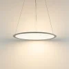 LED-hængelampe PANEL, grå, Ø 63 cm, metal, CCT, dæmpbar, 50 W