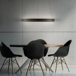 LED-hængelampe PURE E-Loop, eg/sort perle, Ø 70 cm aluminium, CCT