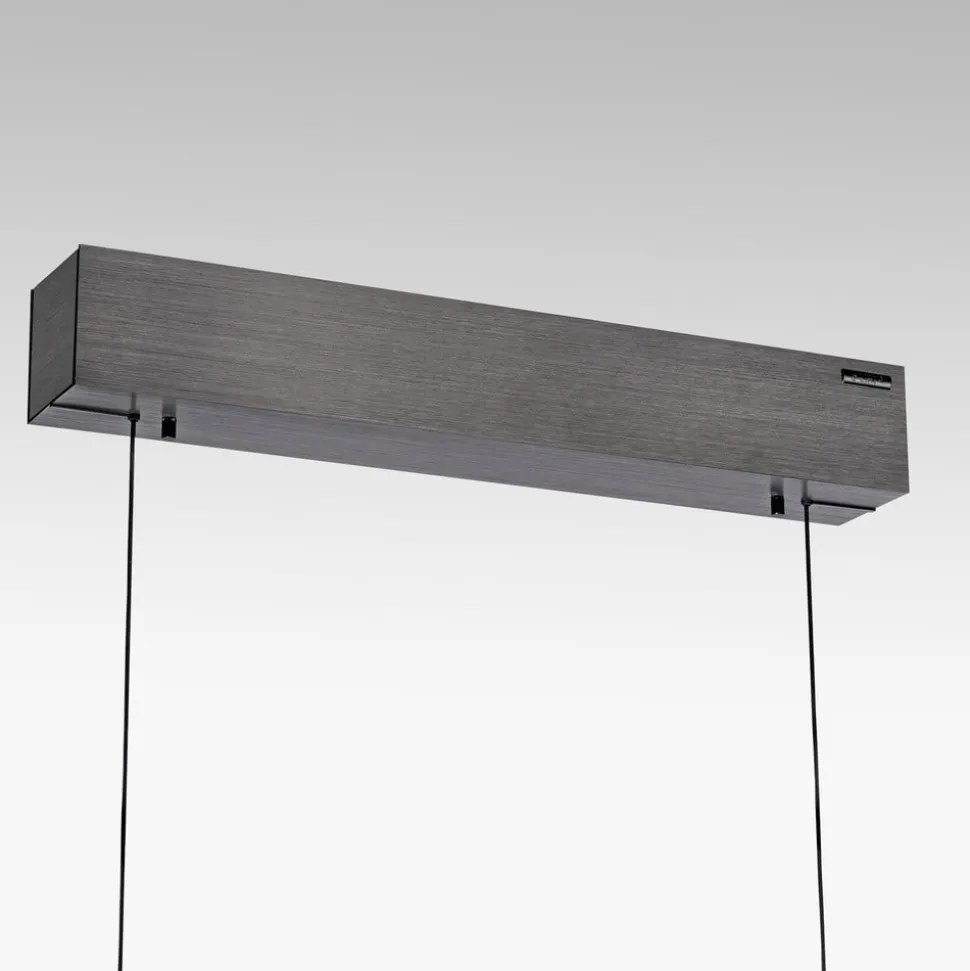 LED-hængelampe PURE E-Popup, platin, glas, CCT, 18-flg.