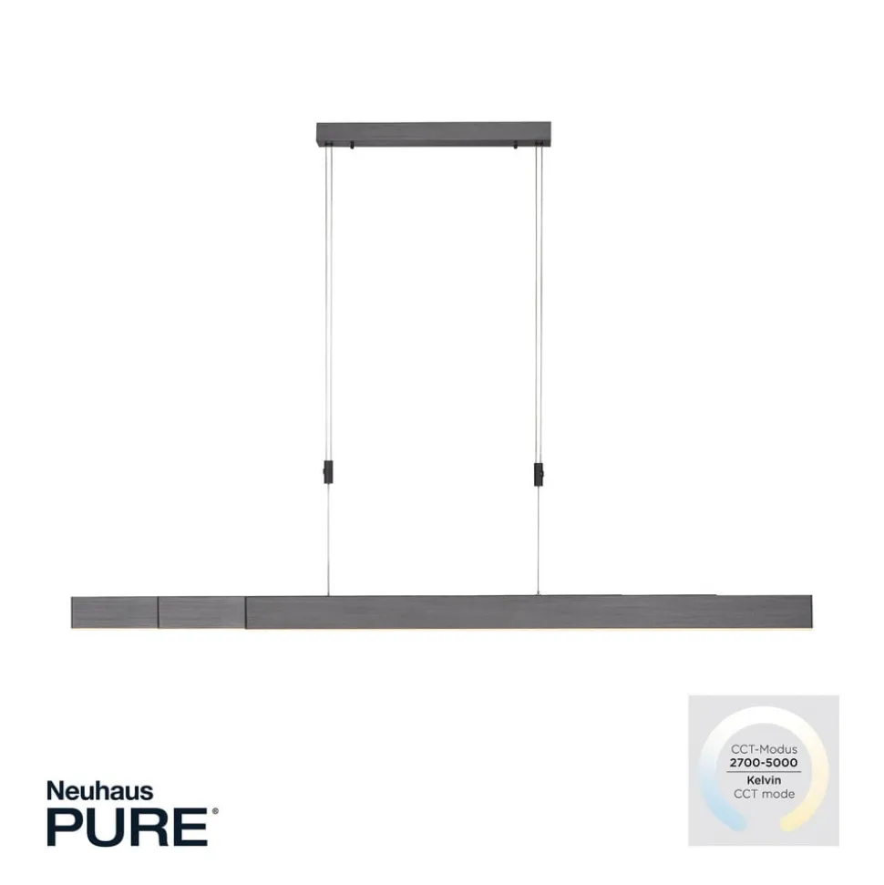 LED-hængelampe PURE Moto, platin, dæmpbar, CCT