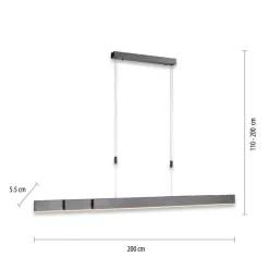 LED-hængelampe PURE Moto, platin, dæmpbar, CCT