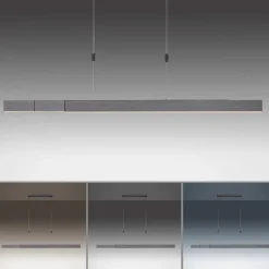 LED-hængelampe PURE Moto, platin, dæmpbar, CCT