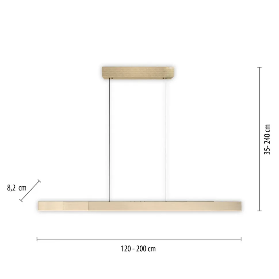 LED-hængelampe PURE Moto-Rise, imperial gold, aluminium, CCT