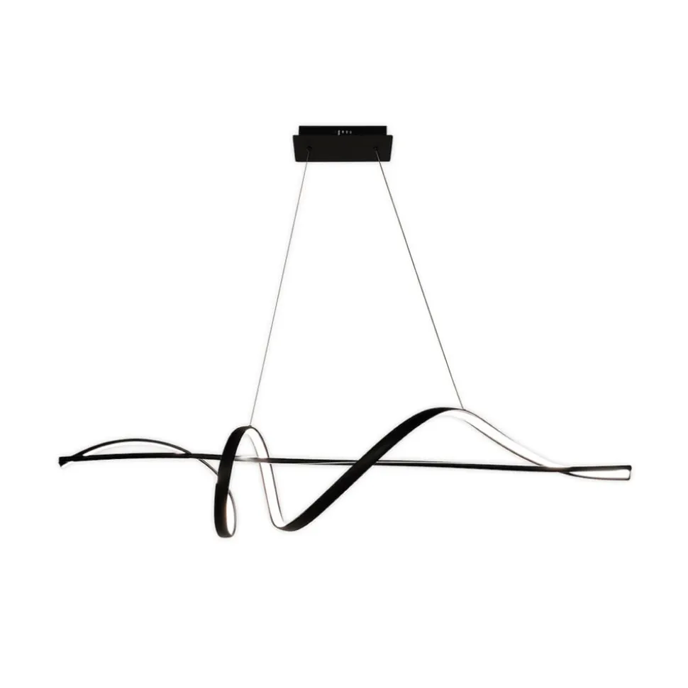 LED-hængelampe Sash, metal, sort, 4.000 K