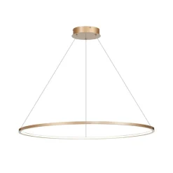 LED-hængelampe Saturno, Ø 100 cm, guldfarvet, 1 lyskilde, 4.000 K
