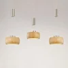 LED-hængelampe Shine-Wood, eg/nikkel, længde 100 cm 3 lyskilder.