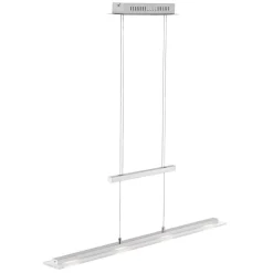 LED-hængelampe Tenso, nikkel, 64 cm, metal, CCT, dæmper
