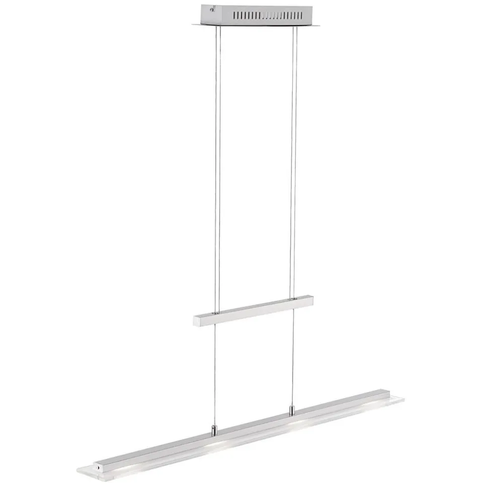 LED-hængelampe Tenso, nikkel, 64 cm, metal, CCT, dæmper