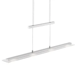 LED-hængelampe Tenso, nikkel, 64 cm, metal, CCT, dæmper
