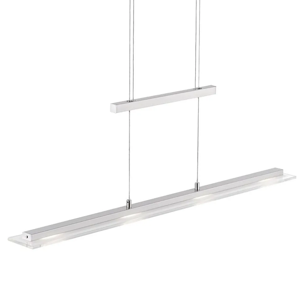 LED-hængelampe Tenso, nikkel, 64 cm, metal, CCT, dæmper