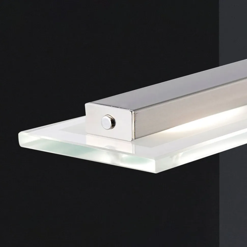 LED-hængelampe Tenso, nikkel, 64 cm, metal, CCT, dæmper