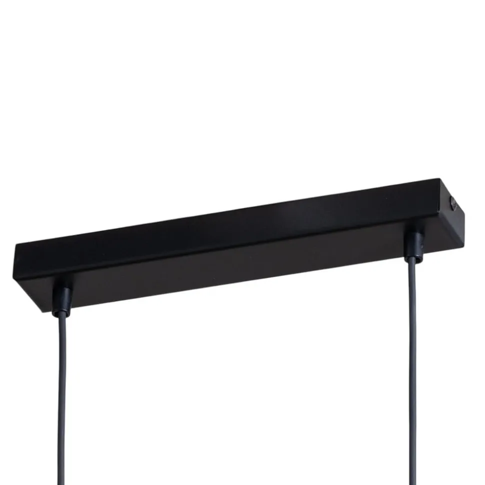 LED-hængelampe Teo, fyrretræ, længde 96 cm, træ, bjælkeform