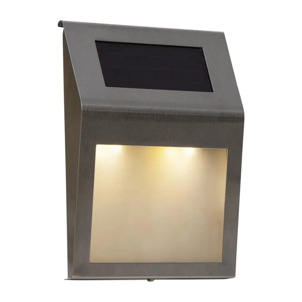 LED-husnummerlampe med solcelle Wally