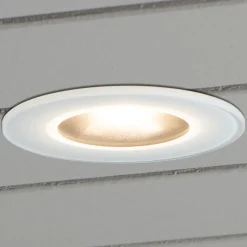 LED-indbygningslampe 7875 til udendørs loft, hvid