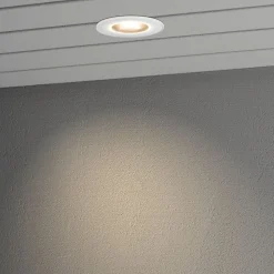 LED-indbygningslampe 7875 til udendørs loft, hvid