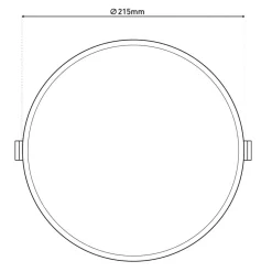 LED-indbygningslampe Suma, Ø 21,5 cm, hvid, dæmpbar, IP44