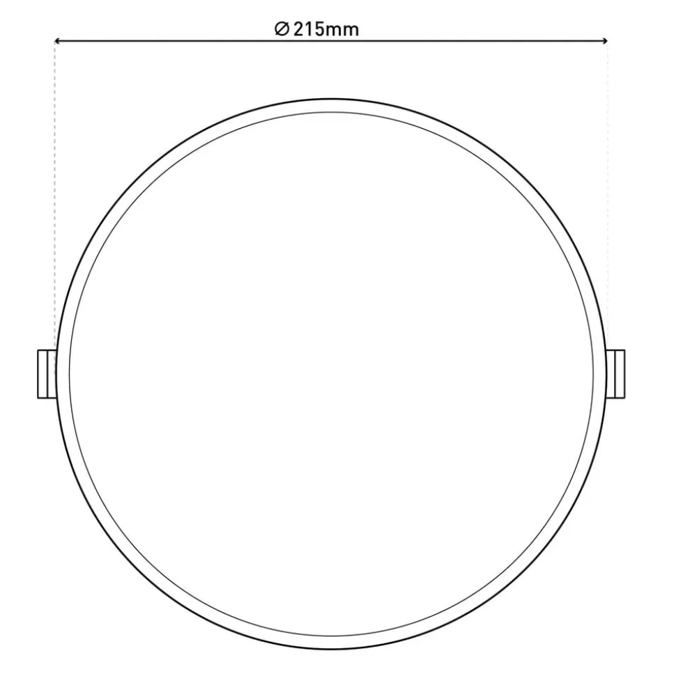 LED-indbygningslampe Suma, Ø 21,5 cm, hvid, dæmpbar, IP44