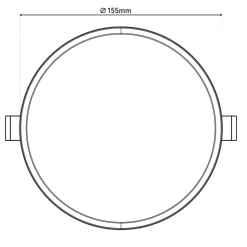 LED-indbygningslampe Suma, Ø 15,5 cm, hvid, dæmpbar, IP44