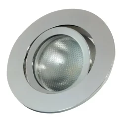 LED-indbygningsring Decoclic GU10.3, rund, sølv