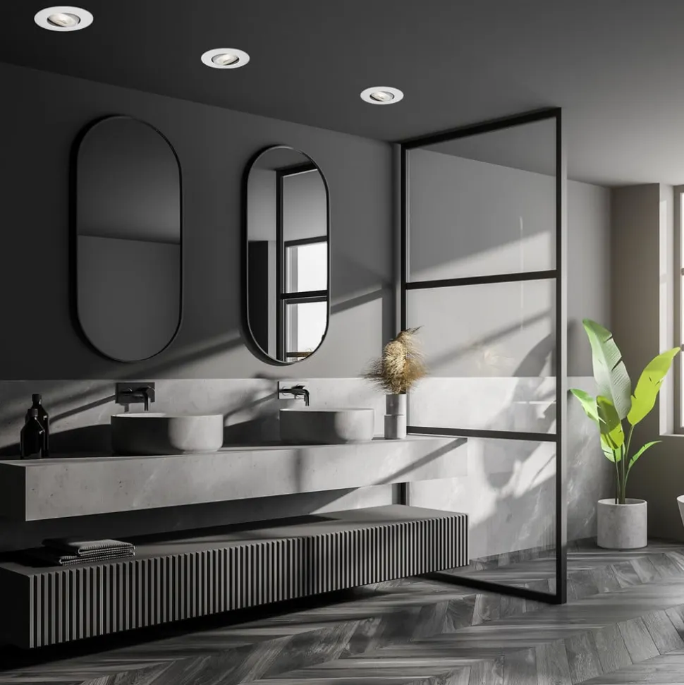 LED-indbygningsspot 7602 3 IP65 3.000 K krom mat