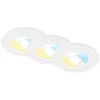 LED-indbygningsspot 7605 IP44 3sæt CTS hvid
