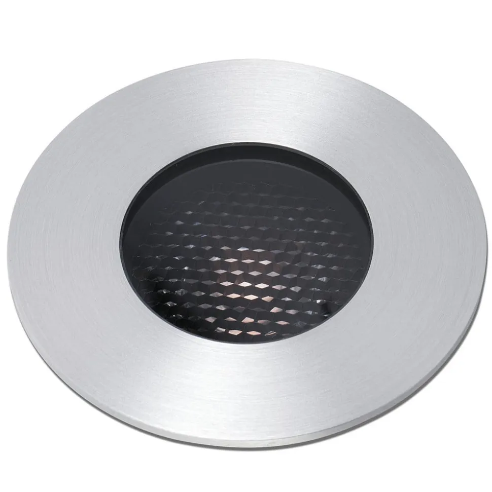 LED-indbygningsspot Grund, nikkel, Ø 9 cm, aluminium/stål