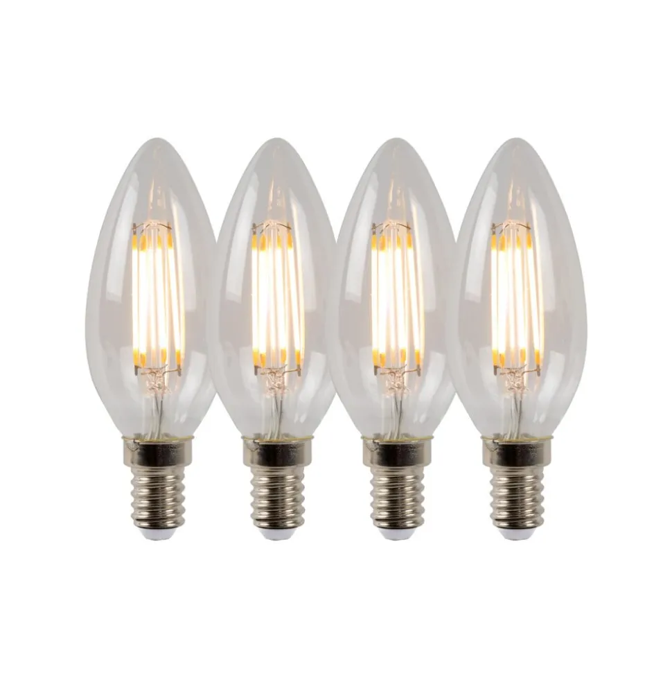 LED-kertepære E14 4W 2700K dæmpbar sæt med 4 stk
