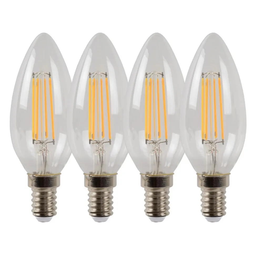 LED-kertepære E14 4W 2700K dæmpbar sæt med 4 stk