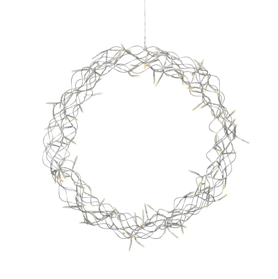 LED-krans Curly, varmhvid, Ø 50 cm