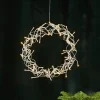 LED-krans Curly, varmhvid, Ø 30 cm