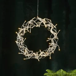 LED-krans Curly, varmhvid, Ø 30 cm
