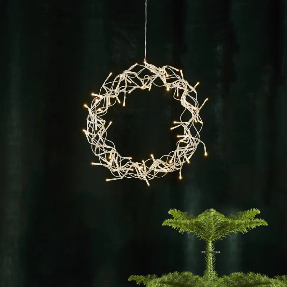 LED-krans Curly, varmhvid, Ø 30 cm