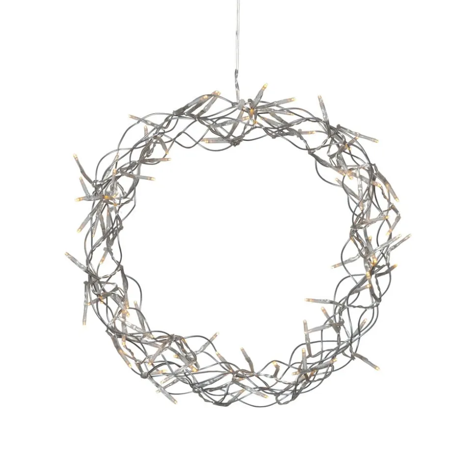 LED-krans Curly, varmhvid, Ø 30 cm