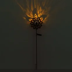 LED-lampe med jordspyd 36571, blomst, vindspil, metal